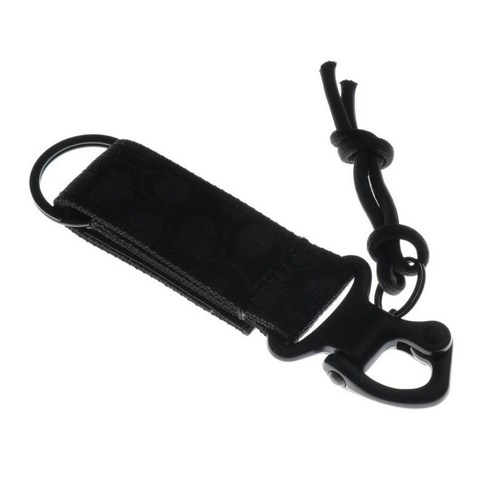 Molle Carabiner 나일론 배낭 키 후크 웨빙 버클 허리 벨트 키, 블랙 카모