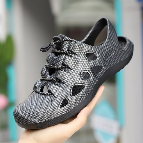 [RichMagic] 새로운 한국 스타일 남성 샌들 통기성 슬립온 캐주얼 플랫 야외 검투사 신발 미끄럼 방지 내마모성 2022 여름