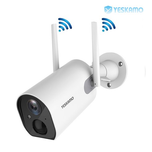 [국내배송]YESKAMO 예스카모 충전식 배터리형 보안용 무선 Wi-Fi CCTV 카메라, GX6S-Bai(단품)