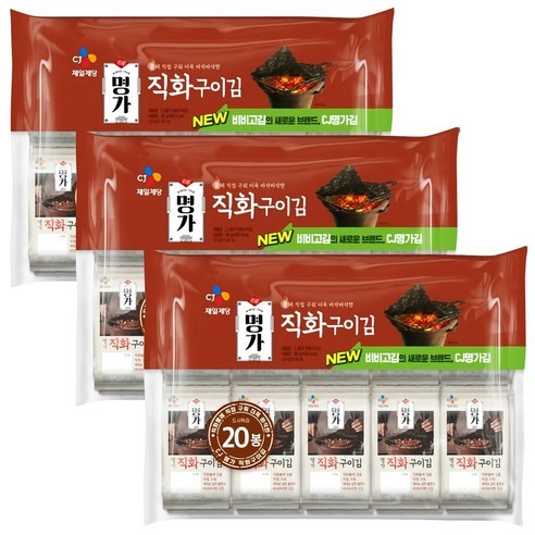 CJ제일제당 명가 직화구이김, 4.5g, 60개