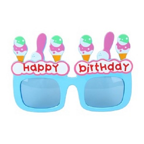 피플스파티 생일안경, 3개, 블루