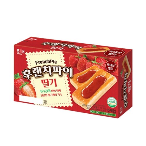 해태 후렌치파이 딸기 192g, 1개