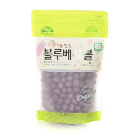 오가닉스토리 유기농 현미로 만든 유아 블루베리볼, 65g, 1개 Best Top5