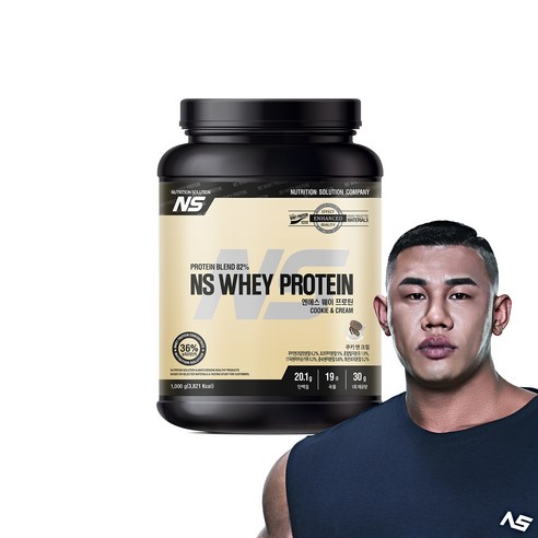 NS 웨이 프로틴 쿠키앤크림맛 단백질보충제, 1개, 1000g