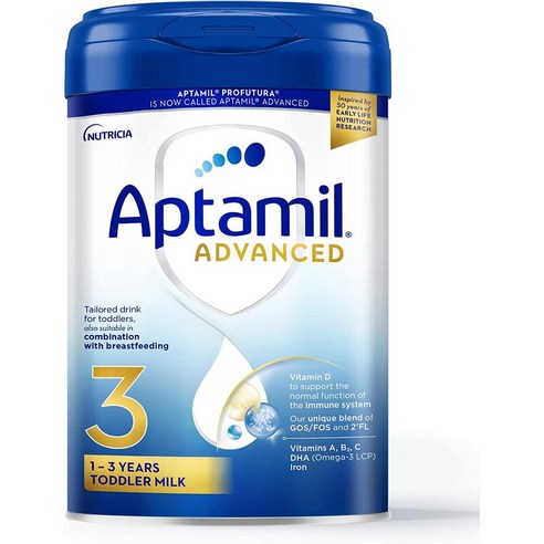 영국직송 Aptamil 압타밀 Advanced 3 Toddler 베이비 밀크 파우더 Formula from 1 Year 800g, 1개