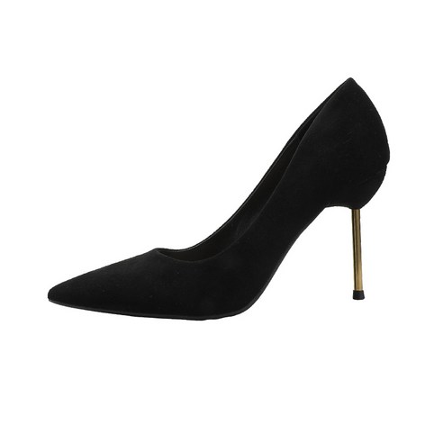 KORELAN 여성3939-5 코르셋 스웨이드 하이힐 클럽 굽 날씬해 보이는 여성 단화 프로 OL 심플한 여성 신발