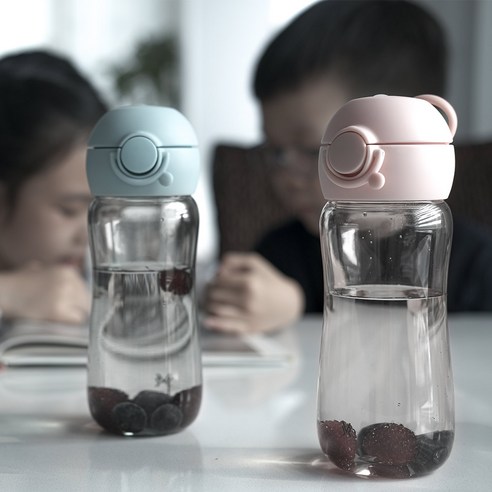 JVR 모노아이 트라이탄 원터치 스파우트 빨대 어린이 물병 400ml, 화이트, 1개