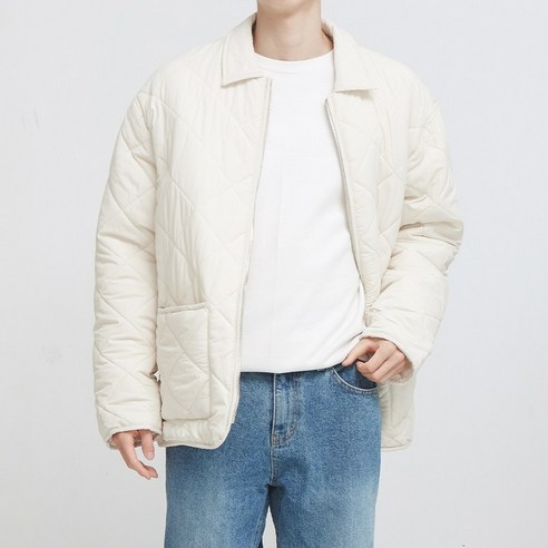 넛지 남자 겨울 패딩 오버핏 퀼팅 카라 자켓