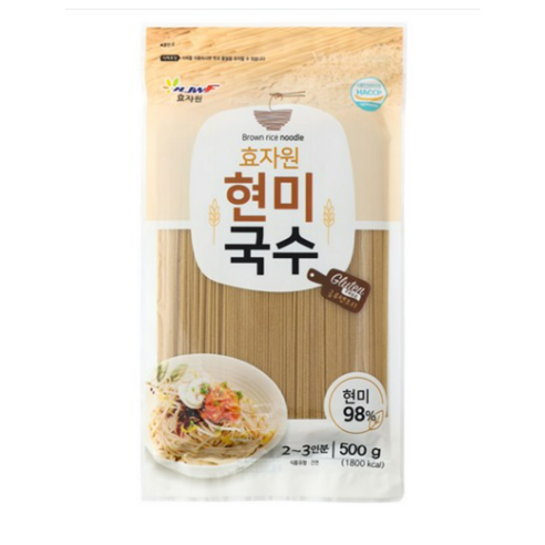 효자원 현미국수, 500g, 1개 
면/통조림/가공식품