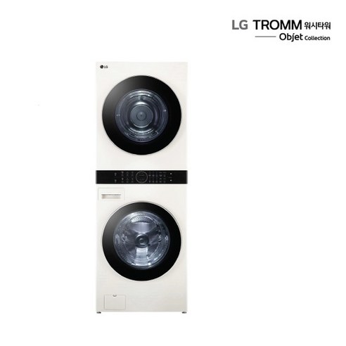 LG 오브제 워시타워 21kg+25kg 베이지 베이지 W21EEZ, 없음