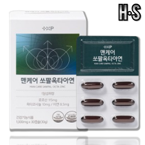 [H.S] 맨케어 쏘팔옥타아연 미국산 초임계 쏘팔메토 옥타코사놀 아연 카리토 영양제 전립선 잔뇨감 절박뇨 급박뇨 빈뇨 야간뇨 야뇨 개선 남성갱년기 배뇨 포텐 소변자주마려움 에 좋은, 1세트, 30회분