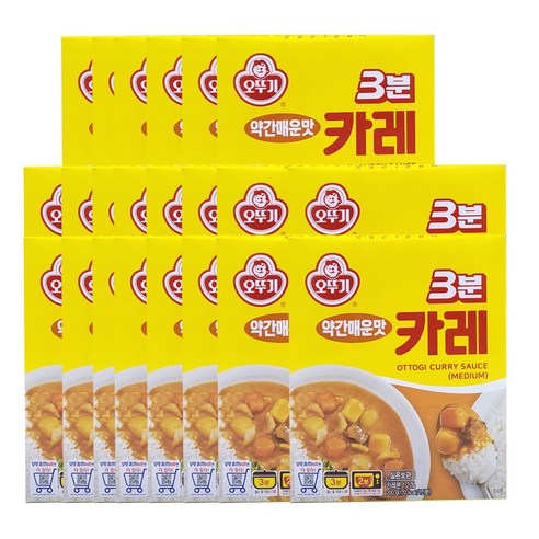 <올따옴> 오뚜기 3분카레 약간매운맛 200g x 22입, 22개