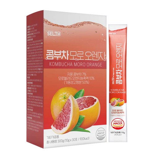 자몽 콤부차 모로 오렌지 식약처 HACCP 인증 10g 30포, 3개, 300g