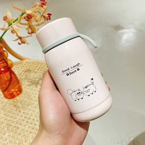 세련되고 만화 작으며 진공 보온컵, 300ml, Hs-0222 핑크