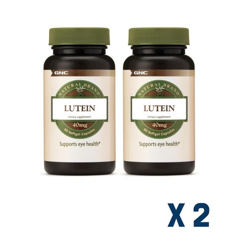 GNC 루테인 40MG + 지아잔틴 Lutein + Zeaxanthin 60정 2병, 2개, 60개