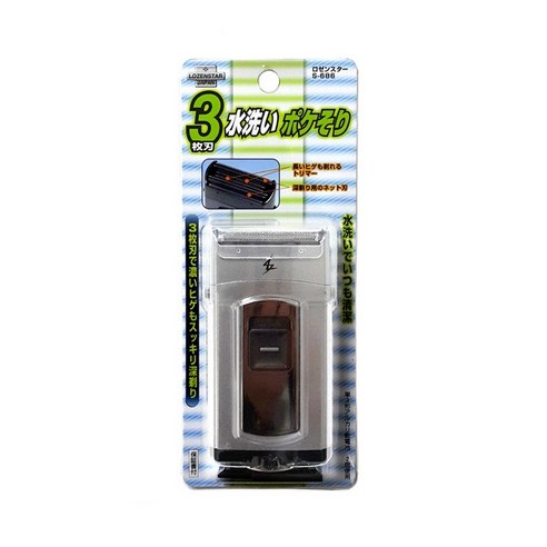 로젠스타 휴대용 2중 면도날 AA 전지 면도기S686 6002, 단품