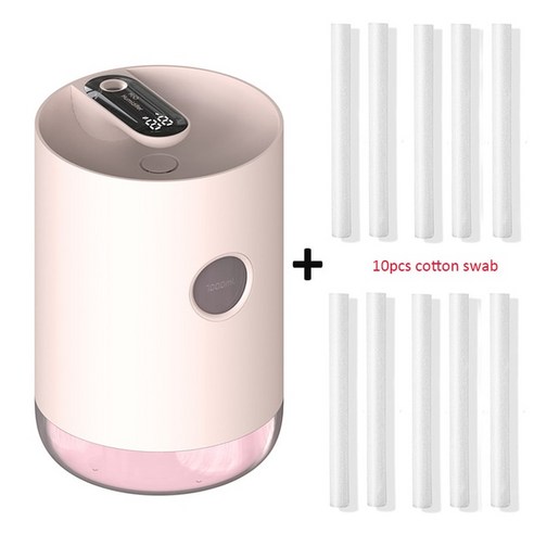 가정용 공기 가습기 휴대용 무선 USB 워터 미스트 배터리 수명 쇼 1L 3000mAh, Pink and 10 filters, 09 Pink and 10 filters