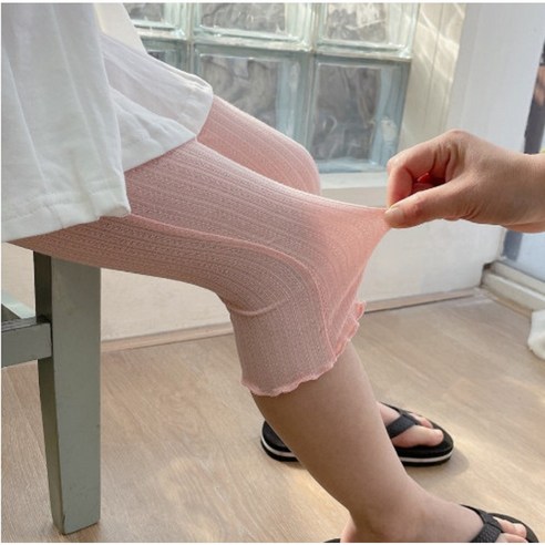 유아여름레깅스 칠부 시원한 프릴레깅스 여아 등원룩 스판 모달
