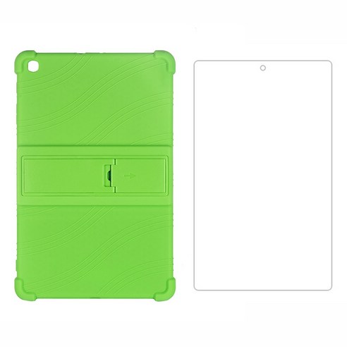 Xzante 태블릿 케이스+ALLDOCUBE Iplay30/Iplay30 PRO 태블릿용 화면 보호기 스탠드가 있는 10.5인치 실리콘 케이스(녹색), 녹색, 실리콘 + 유리
