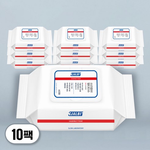 쓰리잘비 살균소독 알콜멀티티슈 60매, 10개