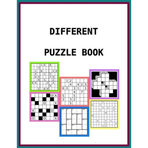 Different Puzzle Book: Kakuro Marupeke Sikaku Sudoku Fillomino and Kendoku Paperback, Independently Published, English, 9798746794895