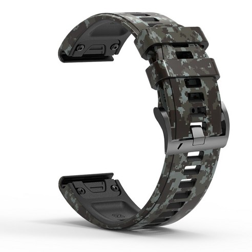 Garmin Forerunner 935 945 MARQ Athlete 스트랩 가민 QUICKFIT 22mm 고무 프린트 위장 퀵 릴리스 손목 스트랩, #10, Quick Fit 22mm
