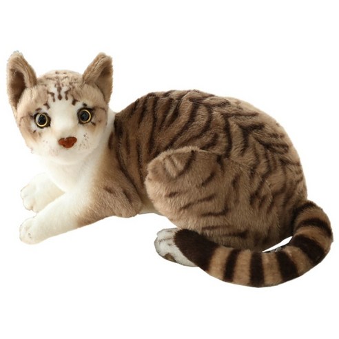 스토리원 리얼 고양이 인형, 고등어(눕냥), 25cm, 1개