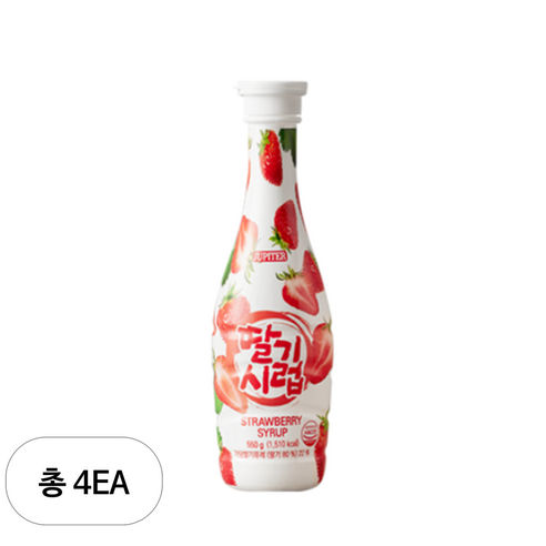 쥬피터 딸기시럽, 550g, 4개