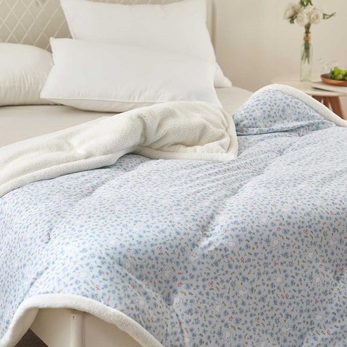 양모이불 겨울 양털 먼지없는 마이크로화이바 차렵 침구 이불 세트 신혼부부 싱글
