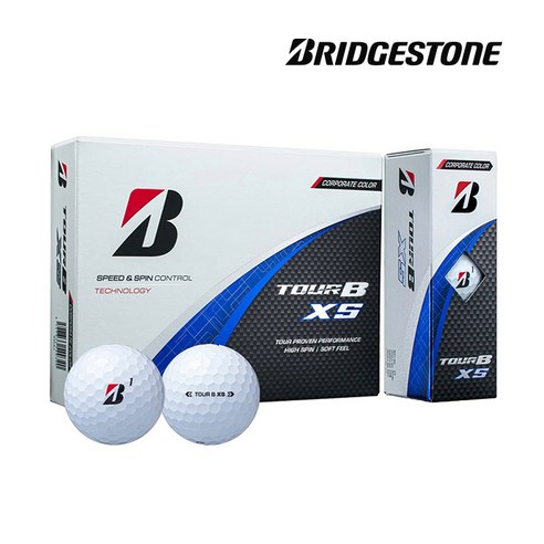 브리지스톤 TOUR B XS DZ 타이거우즈 에디션 골프공, TOUR-B XS 코퍼레이트 화이트, 1개, 12개입