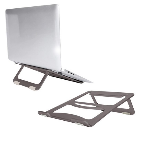 알루멘 N1 알루미늄 노트북 맥북 메탈 거치대 휴대용 접이식, 그레이
