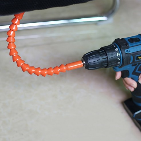 범용 조인트 오렌지 소프트 샤프트 전기 스크루 드라이버 드릴 비트 익스텐션 핸드 드릴 거치대 1 개