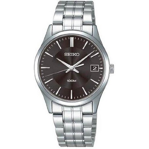 Seiko 스테인리스 스틸 남성용 시계 #SGEF01 쿼츠 무브먼트