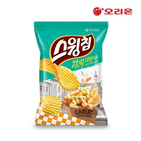 오리온 스윙칩 갈릭디핑소스맛 60g 감자칩, 40개