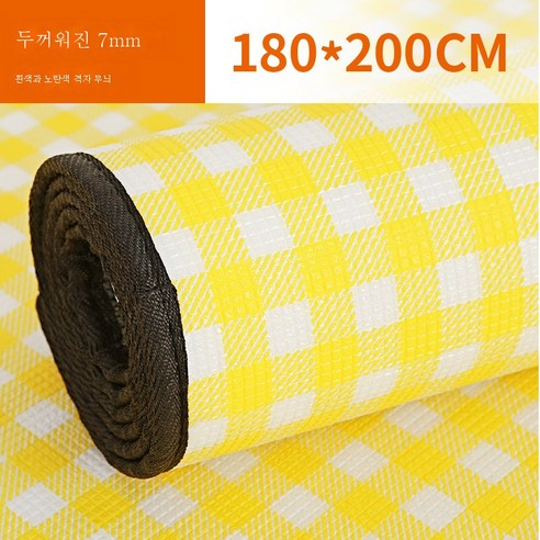DFMWI.피크닉 매트.Picnic mat.--피크닉 매트 야외 캠핑 텐트 침침매트에 방수휴대용 비치 매트 야취평 방습매트, 옐로우7Mm1.8X2