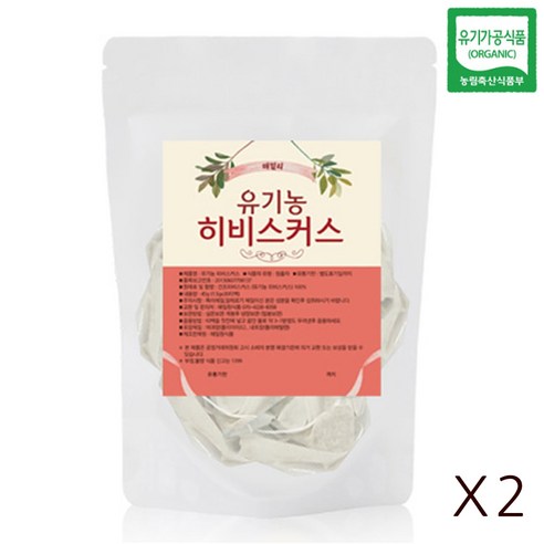 유기농 히비스커스 친환경 삼각 티백 해밀원, 1.5g, 2세트, 30개입