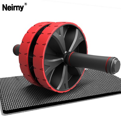 Neirny AB휠 슬라이드 롤러 듀얼 코어강화 복근 운동기구 뱃살 다이어트 홈트레이닝, 듀얼 블랙