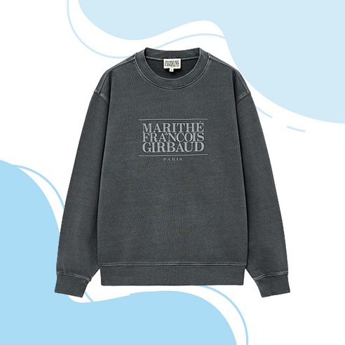 [국내정품] 마리떼 프랑소와 저버 CLASSIC LOGO DYEING SWEATSHIRT charcoal