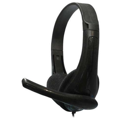 유선 헤드폰 3.5mm 오디오 잭 게임 컴퓨터 휴대 전화 온라인 과정에 대한 조정 가능한 머리띠, 검은 색, 코드 길이 1.5m, 플라스틱 전자 기기
