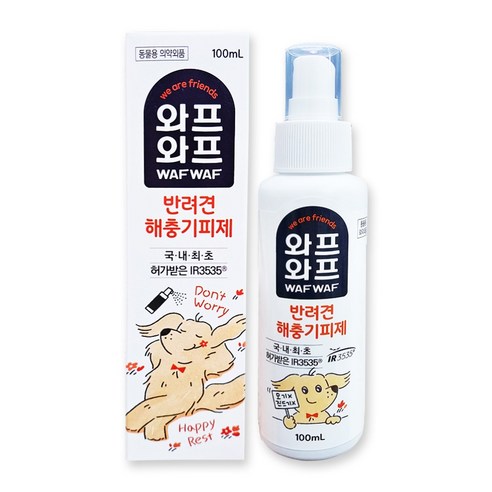 일동제약 와프와프 반려견 해충기피제 / 모기 진드기, 1개, 100ml
