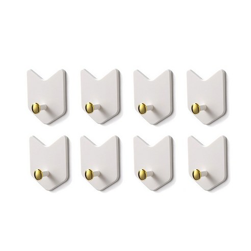 워너픽 디자인 벽걸이 후크 8p, 화이트