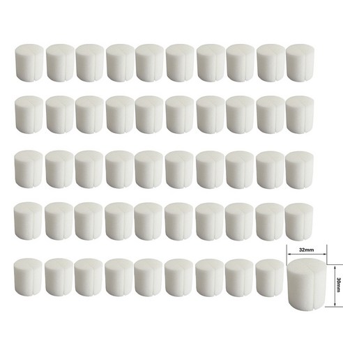 수경재배원형스펀지 x 50개입, 33mm 화이트, 50개 대나무수경