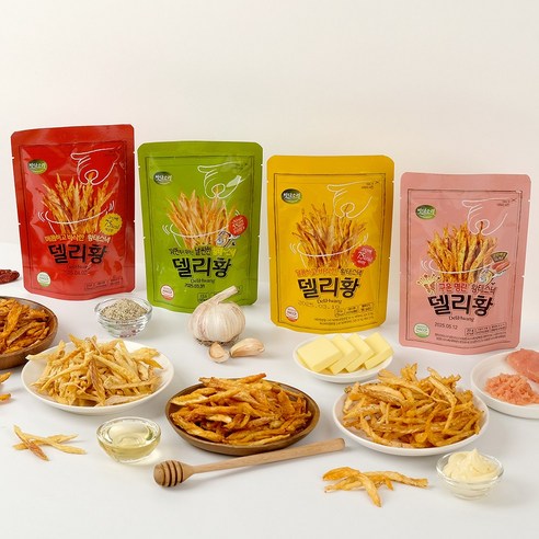 고단백질 황태스낵 델리황 4가지맛 (오리지널,매운맛,명란구이,버터)
