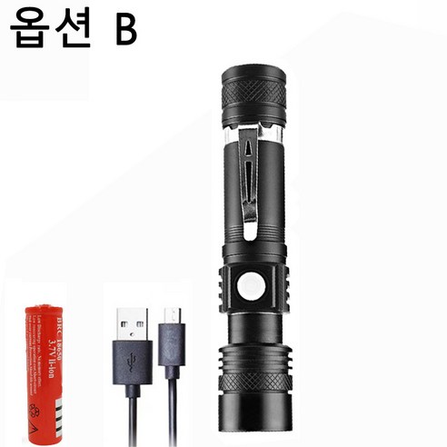 충전식랜턴 1* 렌턴 + 1*18650 배터리다, 1*플래시 라이트+1*배터리