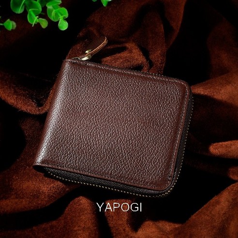 YAPOGI 특별 허가 남자의 여러 카드 슬롯 대용량 동전 지퍼 지갑 지갑 지갑 1007 YAPOGI