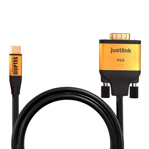 DIOPTEC USB3.1 C타입 to RGB VGA 변환 케이블, 1개
