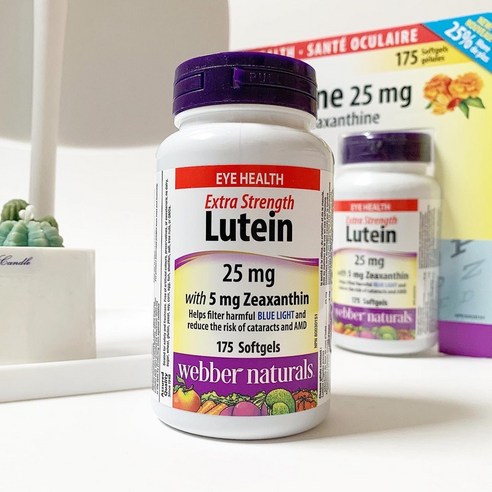 Webber Naturals Lutein 25 mg with Zeaxanthin 5 mg for Eye Health 175 Softgels, 1개
