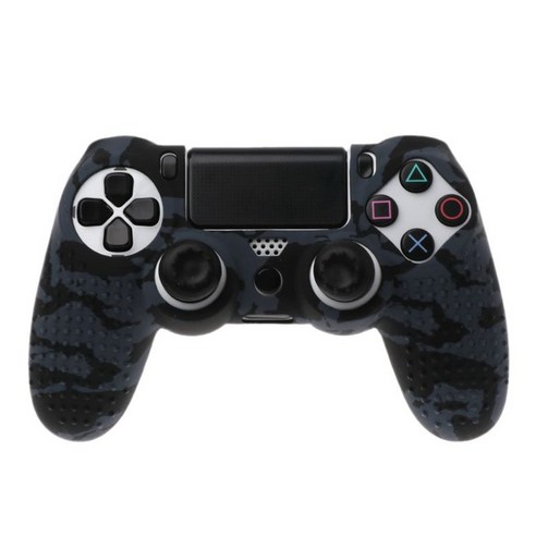 컨트롤러 스킨 미끄럼 방지 그립 실리콘 커버 보호 장치 케이스 PS4 슬림 / PS4 Pro / PS4 Gamepad 2 배 Thumb 그립 캡, 검은 색