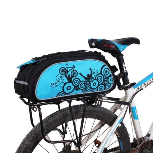 ZZJJC 자전거 자전거 짐바리 포장 후 짐칸 백산 백산 백산 뒷좌석 백산 방수, 플라워 블루 레인 커버, 11L