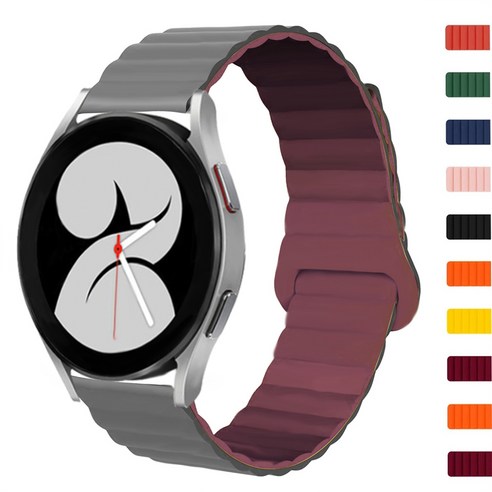 삼성 갤럭시 와치 4 클래식 46mm 42mm 스트랩 Galaxy Watch 4 44mm 40mm 고무 자기 흡입 손목 밴드 20mm 22mm 시계줄, #2